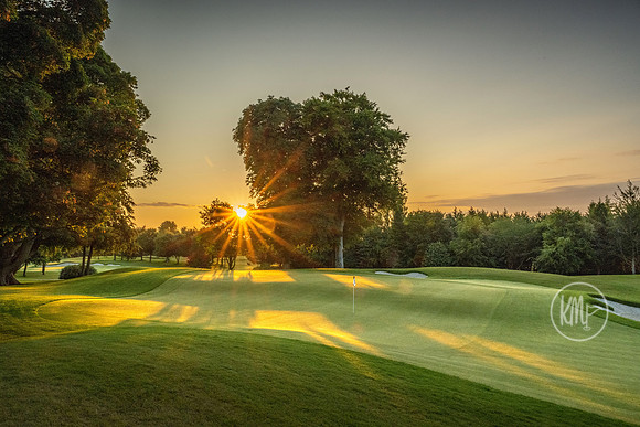 Druids Glen 14 green sunrise