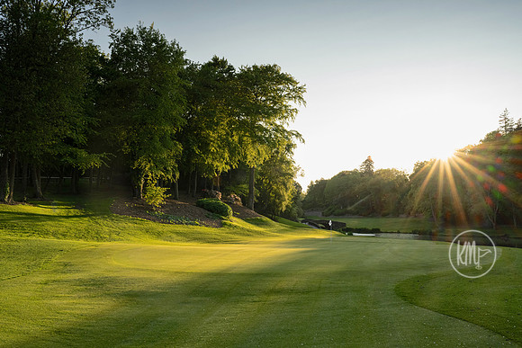 Druids Glen 13 green sunset
