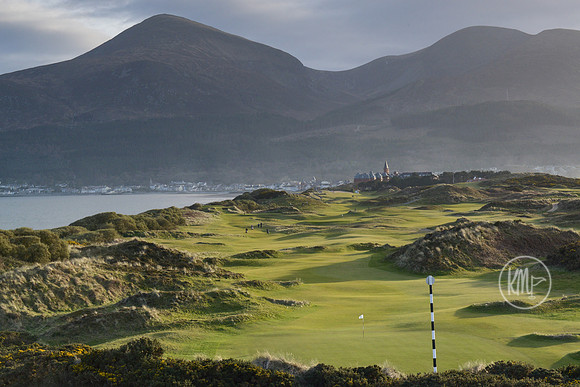 Royal County Down 3 green to Mournes